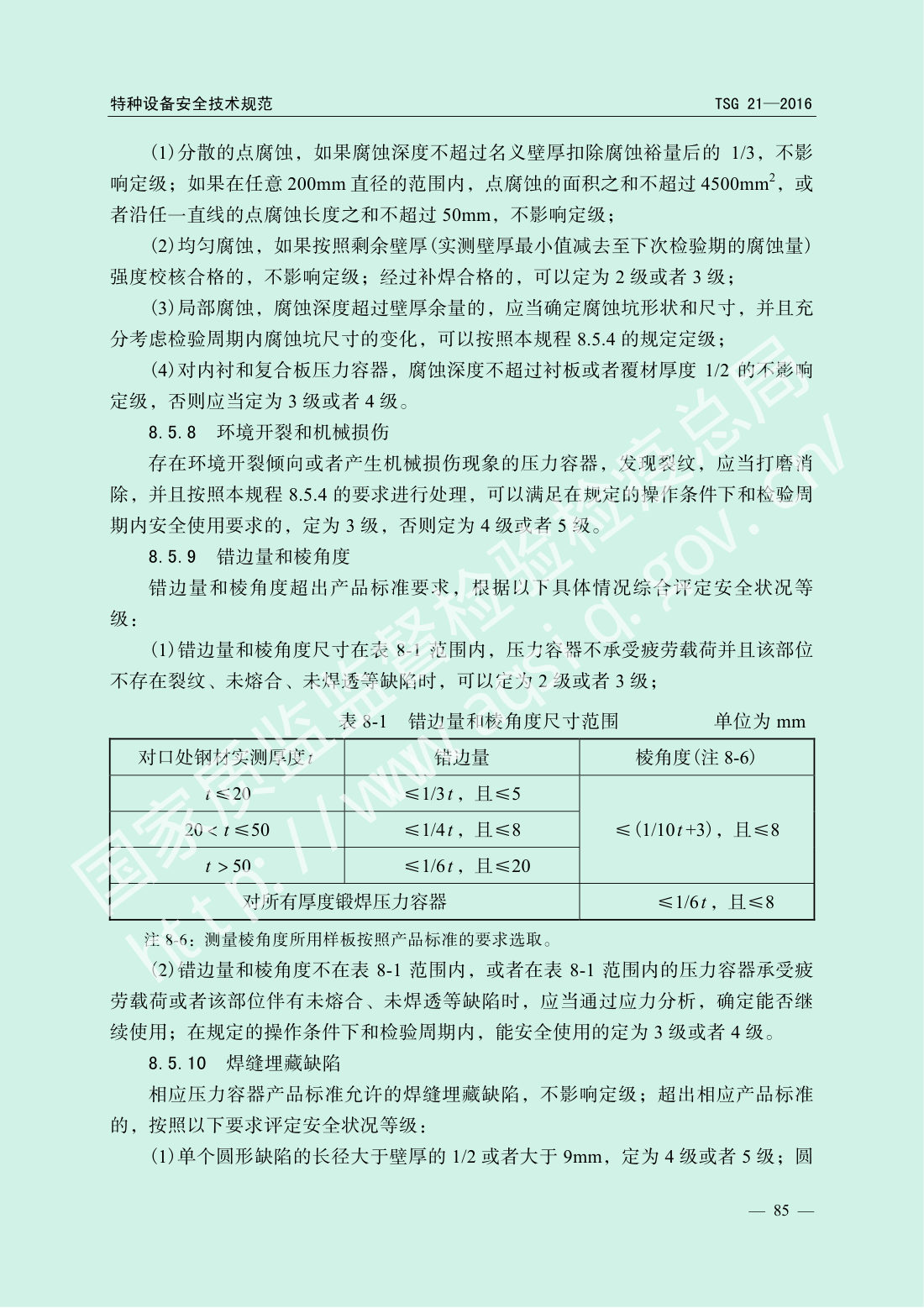 TSG 21-2016 固定式压力容器安全技术监察规程 第90页